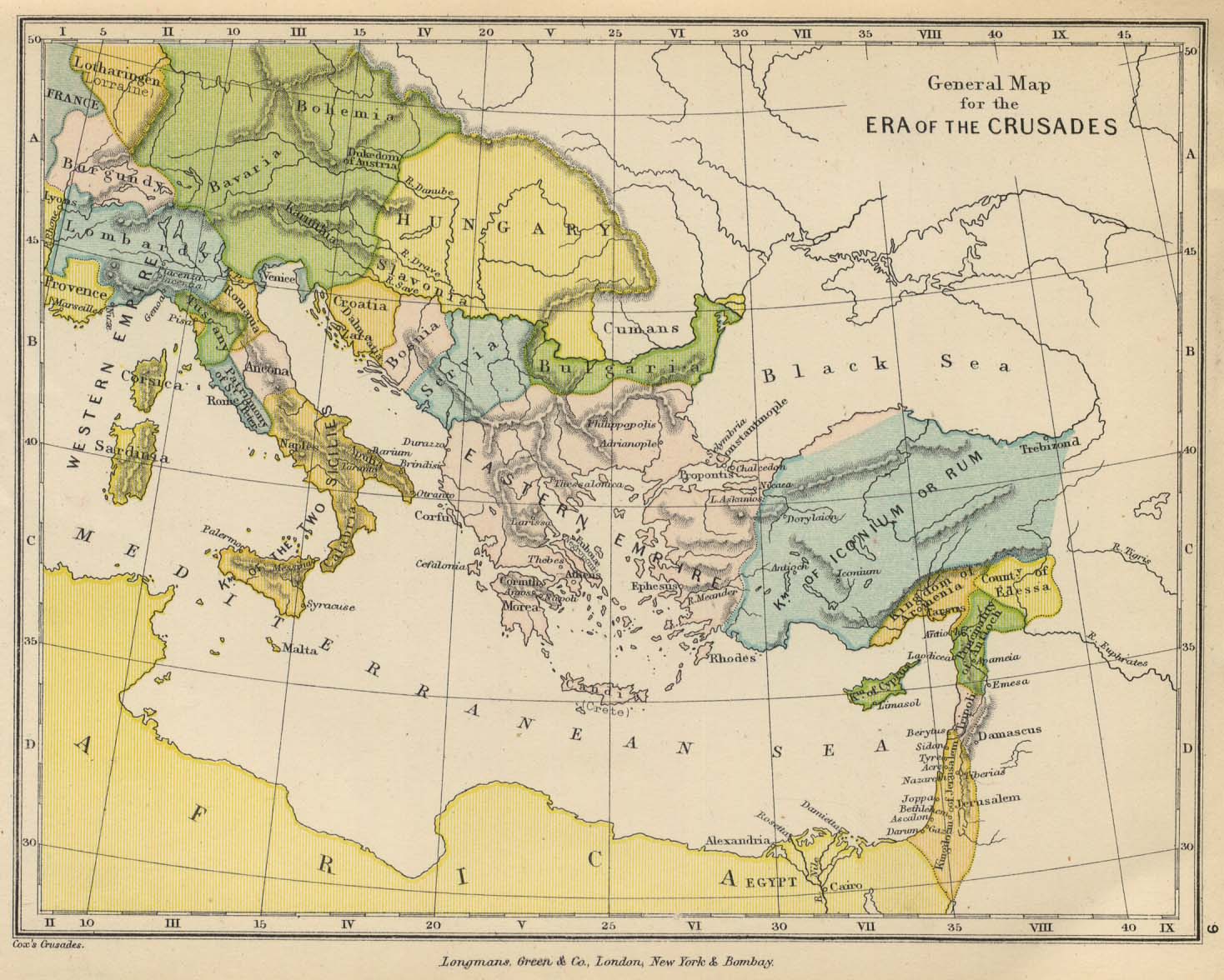 Image map of Crusades