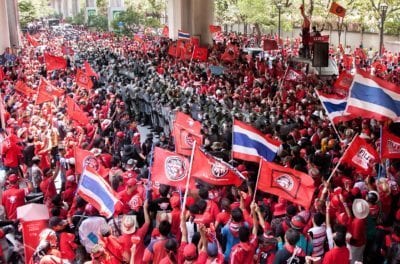 Red-shirt protest, Bangkok, April 2010.