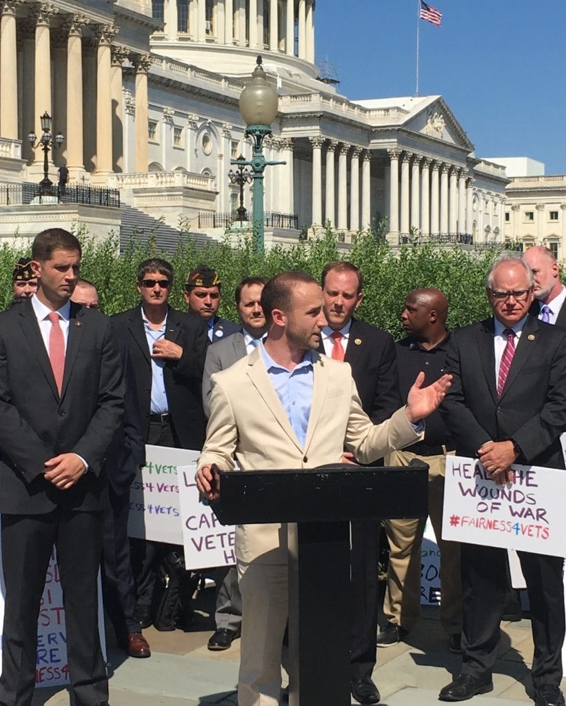 Kris Goldsmith, Fairness for Veterans Act rally, Sept. 13