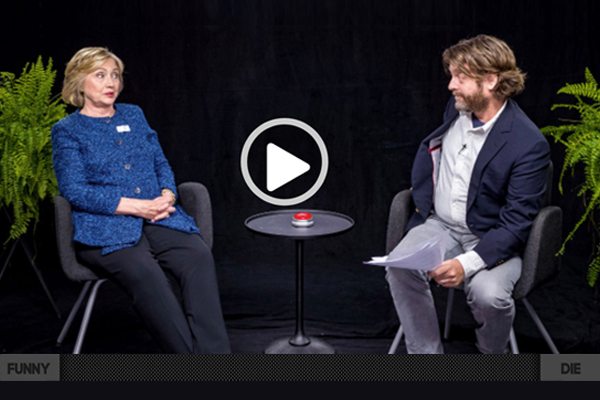 Image Between Two Ferns with Hilary Clinton