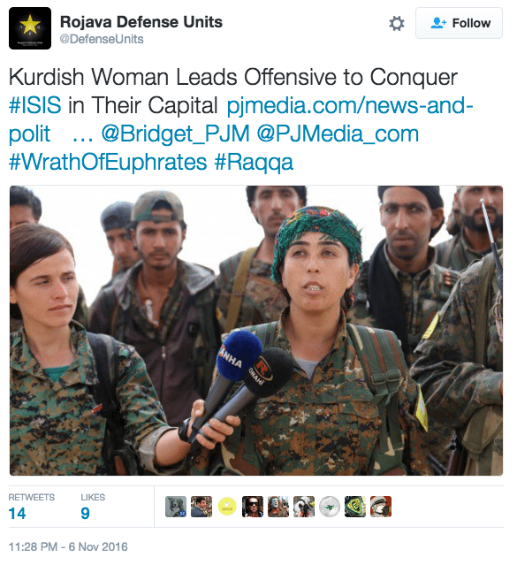 Image Kurdish Rojava tweet