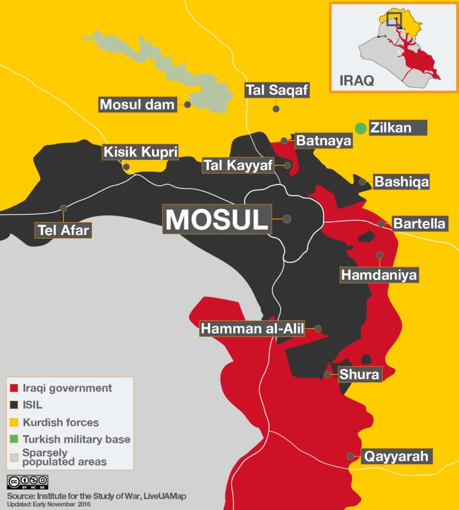 Image map mosul offensive