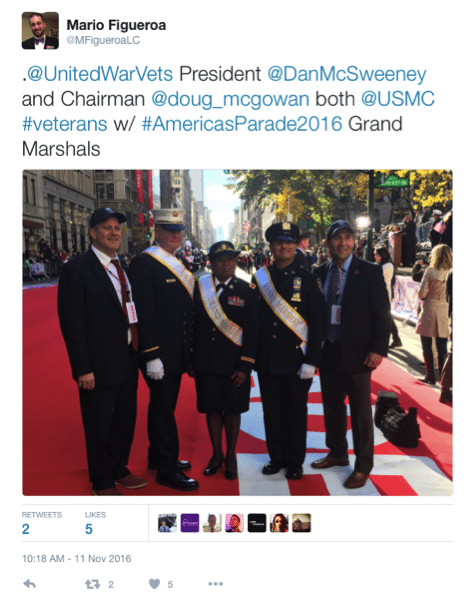 Image tweet Veterans Day Parade 2016