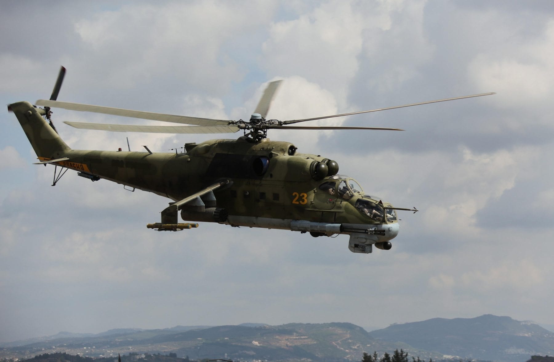 Image Russia's Mil Mi-24 combat helicopter