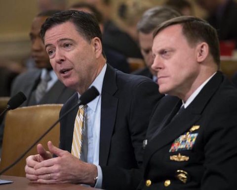 Image FBI Dir James Comey and NSA Dir Mike Rogers testify before House Intel Committee MAR 20