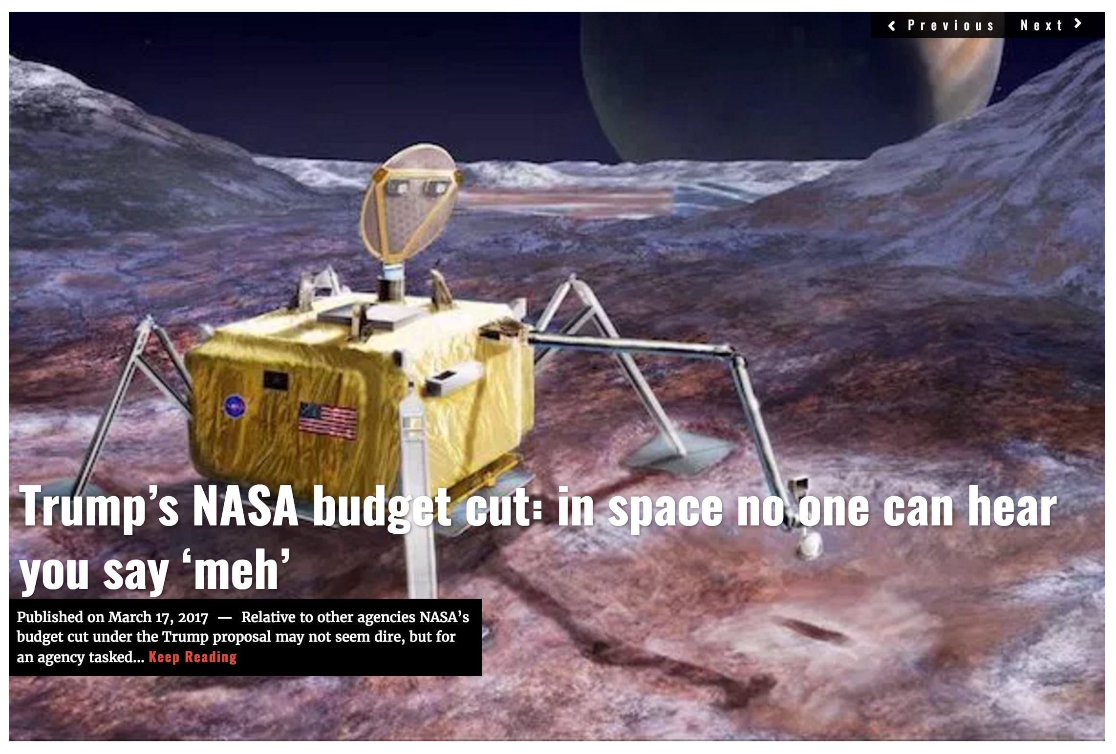 Image NASA budget