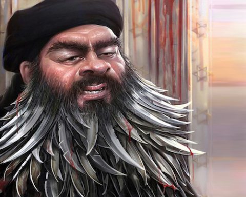 Image main Abu Bakr al-Baghdadi caricature Tehran