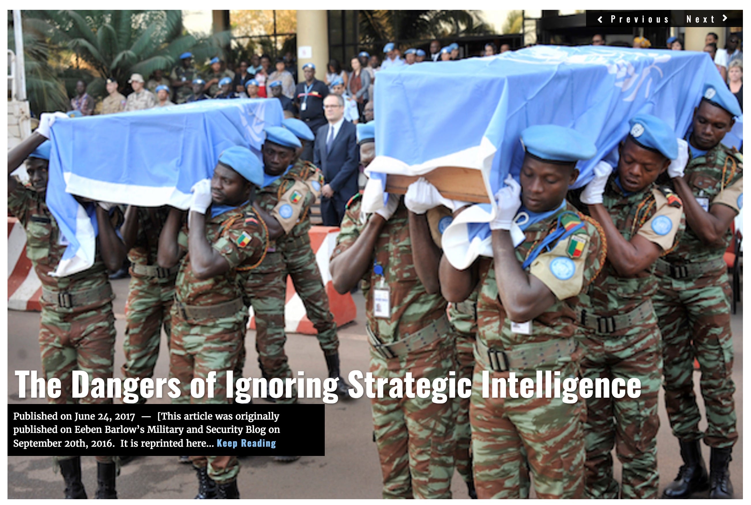 Image Lima Charlie News Headline Dangers of Ignoring Strategic Intelligence - Eeben Barlow JUN24