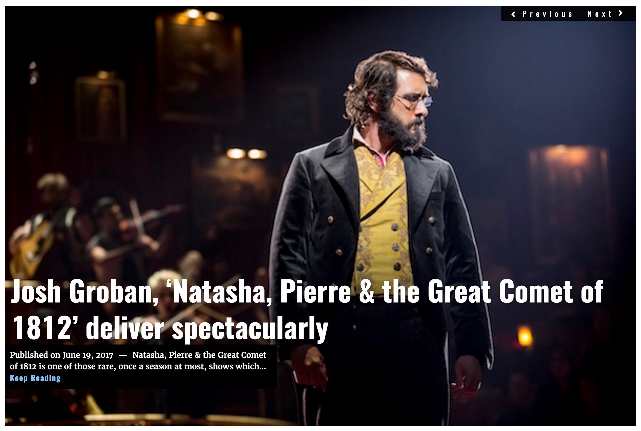 JOSH GROBAN Broadway Playbill NATASHA PIERRE /& THE GREAT COMET OF 1812