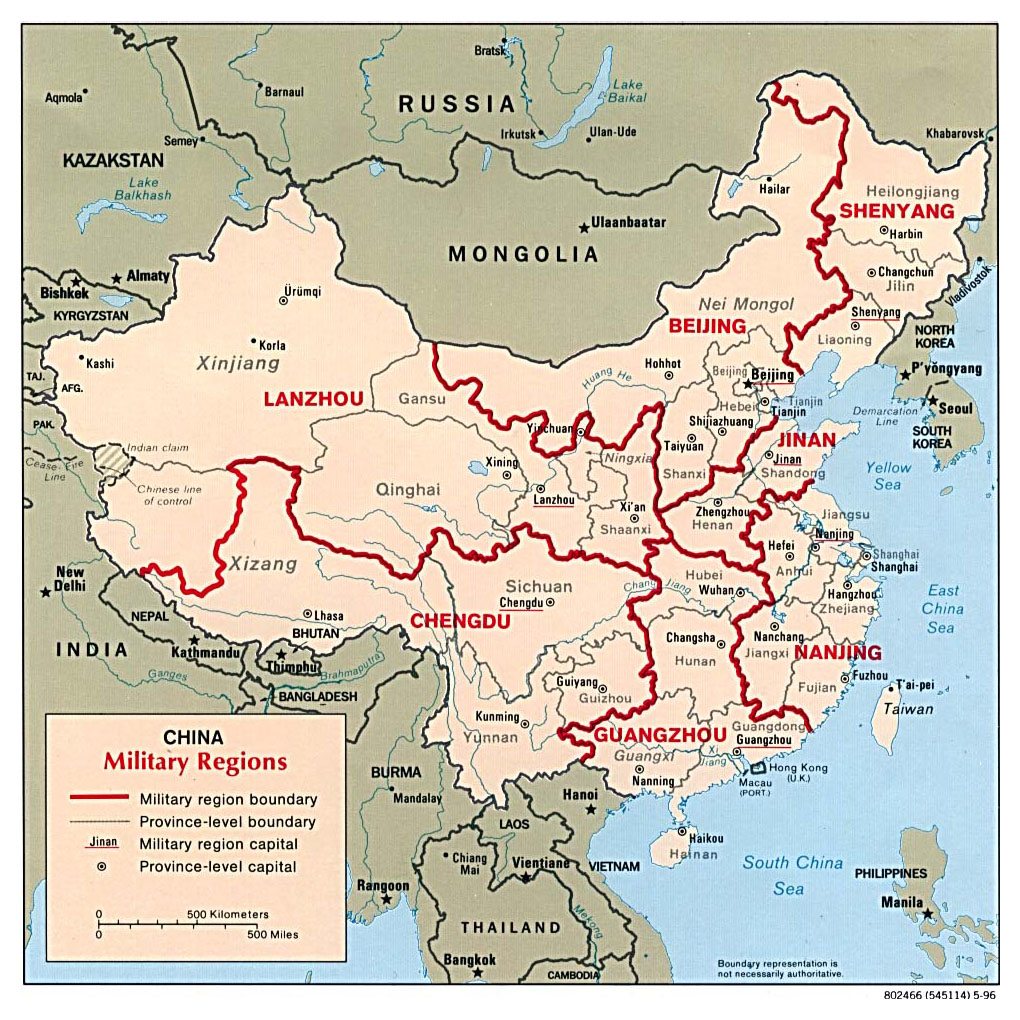 Image China military regions map