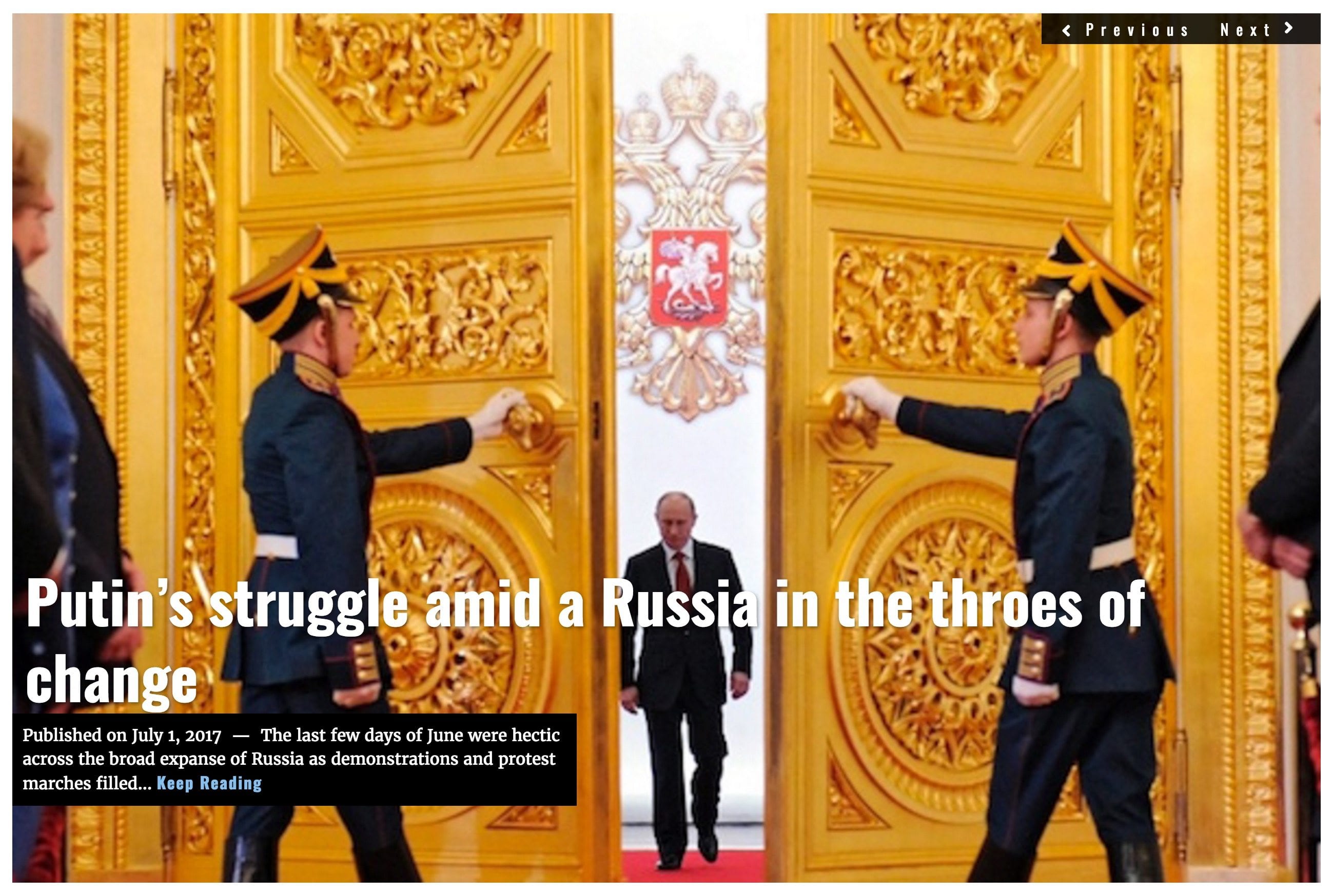 Image Lima Charlie News headline Putin's struggle