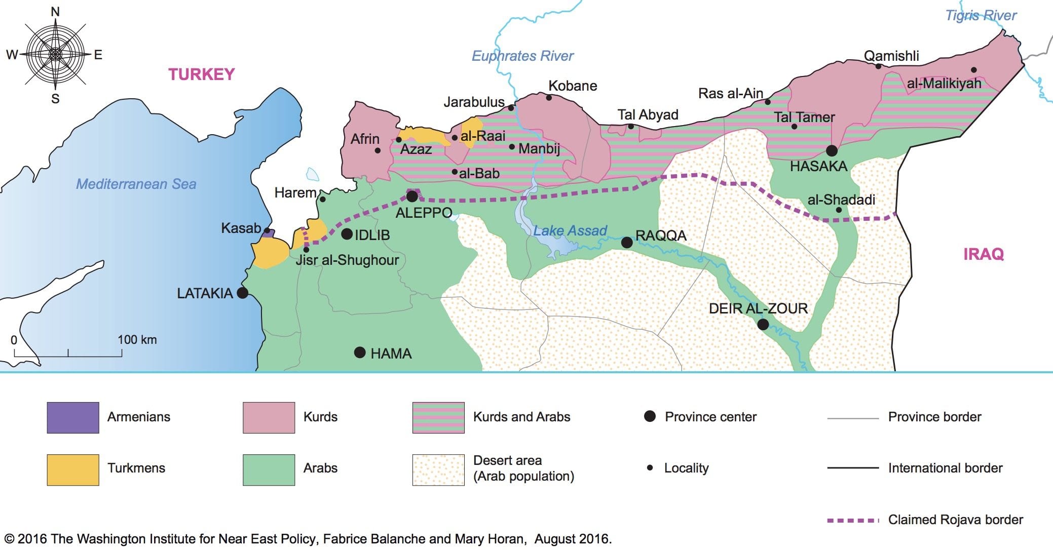 Image Rojava map Syria