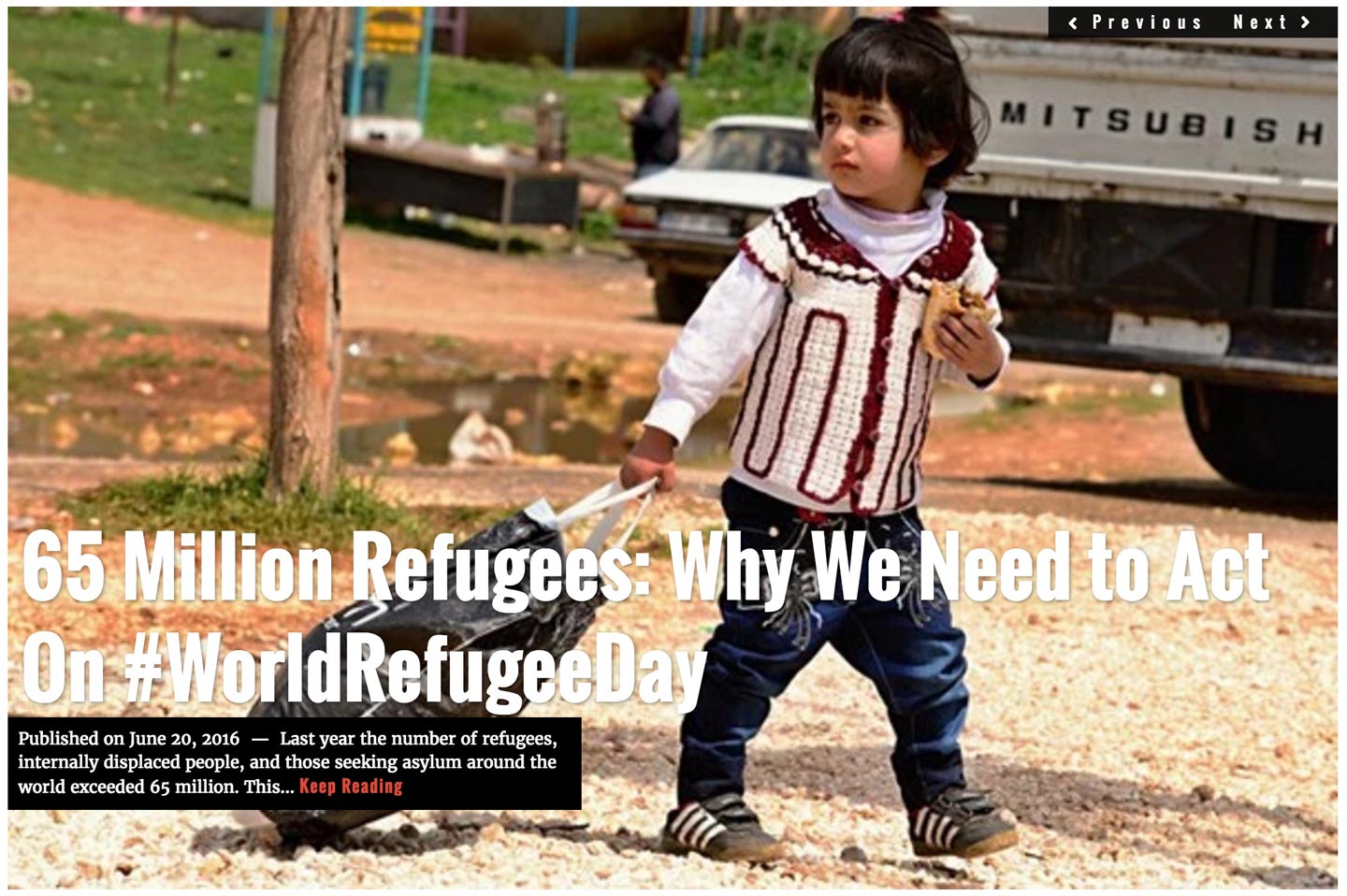 Image Lima Charlie News headline June 20, 2016 World Refugee Day