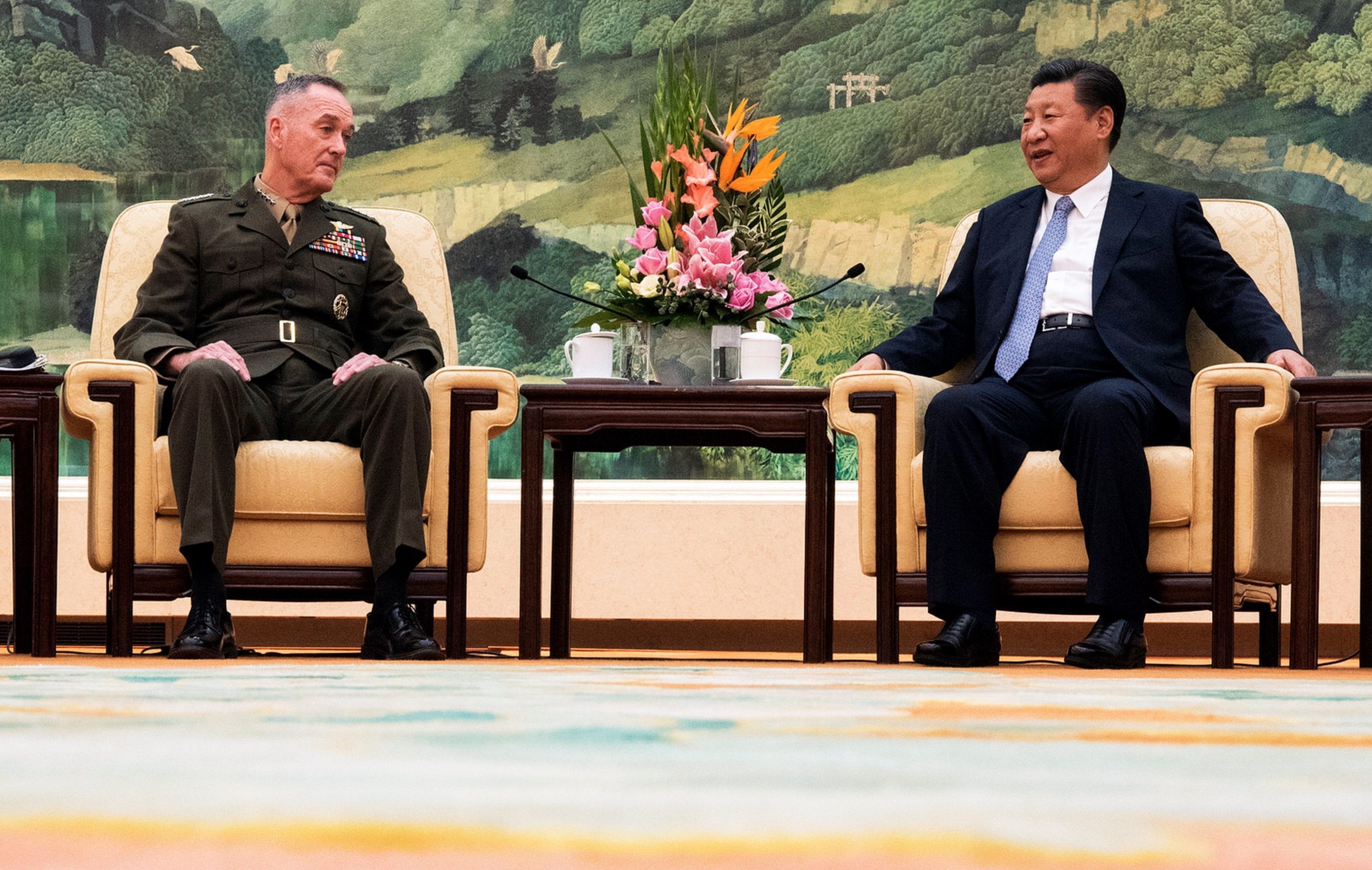 Image Gen. Joe Dunford, chairman of the Joint Chiefs of Staff, meets with Chinese President Xi Jinping, BEIJING (Aug. 17, 2017)(DoD photo: Navy Petty Officer 1st Class Dominique A. Pineiro)