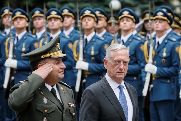 Image Secretary of Defense Mattis hints of arming Ukraine