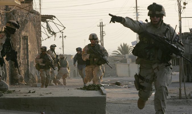 Image U.S. troops and Iraqi police, Tal Afar, Iraq, January 16, 2006