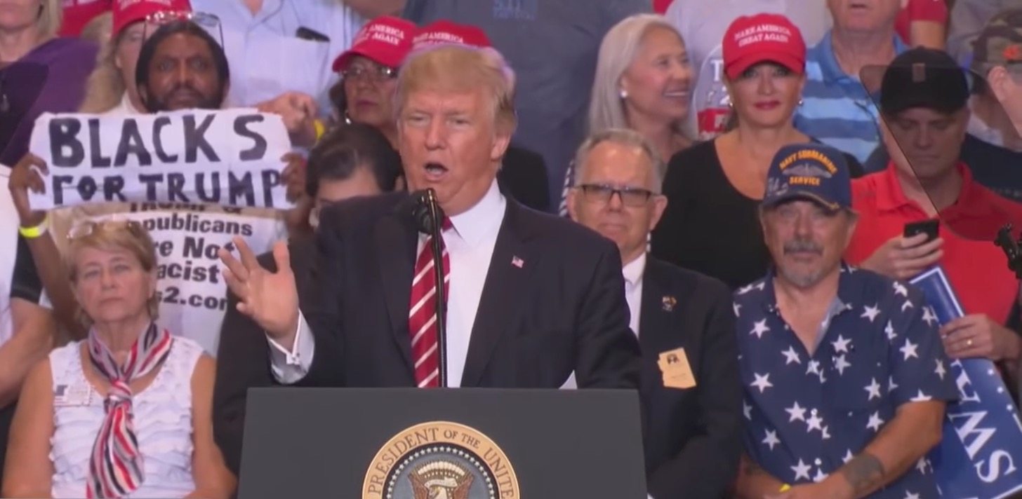 Image President Trump's rally in Phoenix Arizona AUG 22