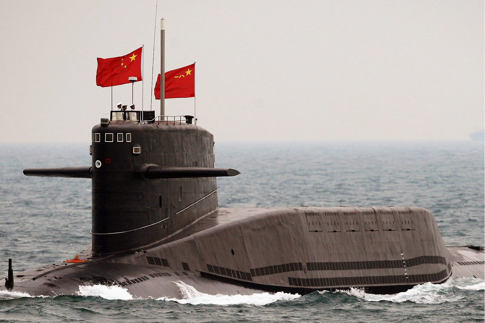 Image A Chinese Xia-class nuclear-powered submarine (Kyodo photo)