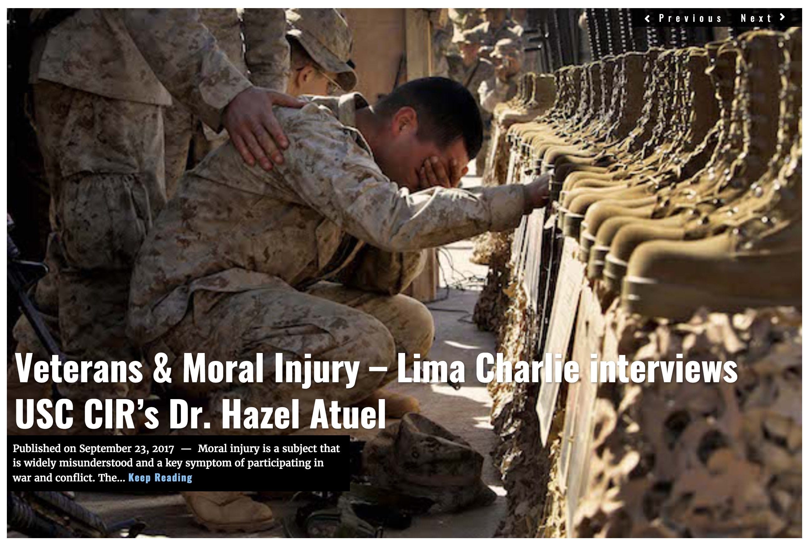 Image Lima Charlie News Headline Veterans Moral Injury Podcast SEPT23