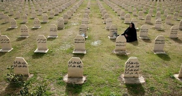 Image The mass graveyard for those who died in the gas attack on Halabja, Kurdistan region of Iraq (AP).