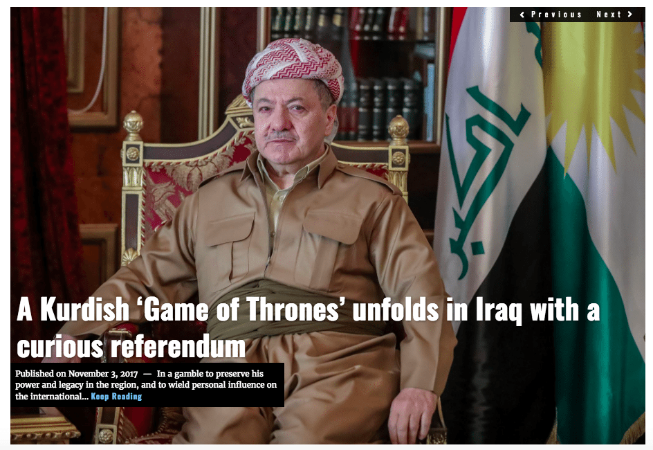 Image Lima Charlie News Headline Masoud Barzani Kurdish Game of Thrones - J.Sjoholm NOV3