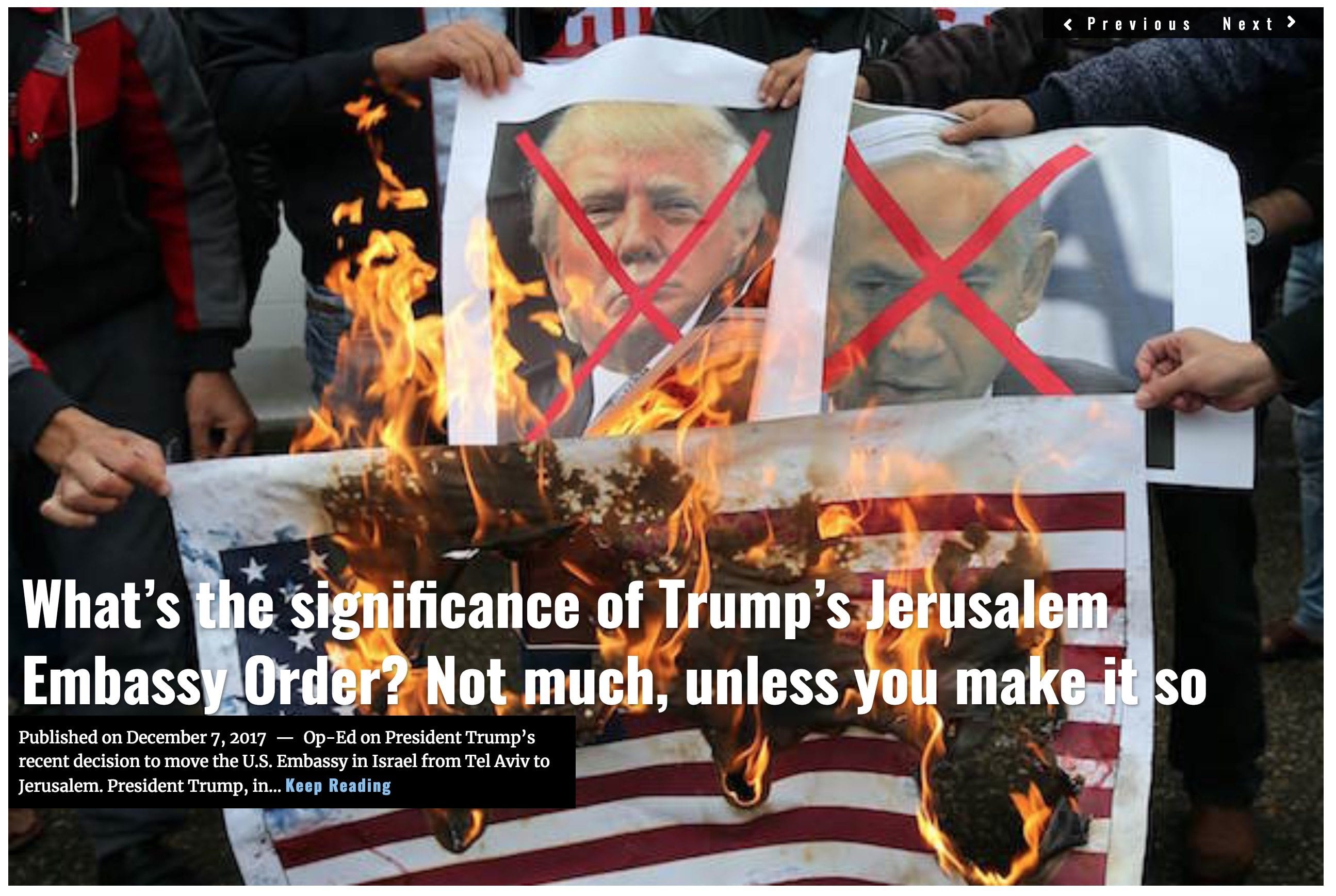 Image Lima Charlie News Headline Jerusalem Embassy D.Firester DEC7