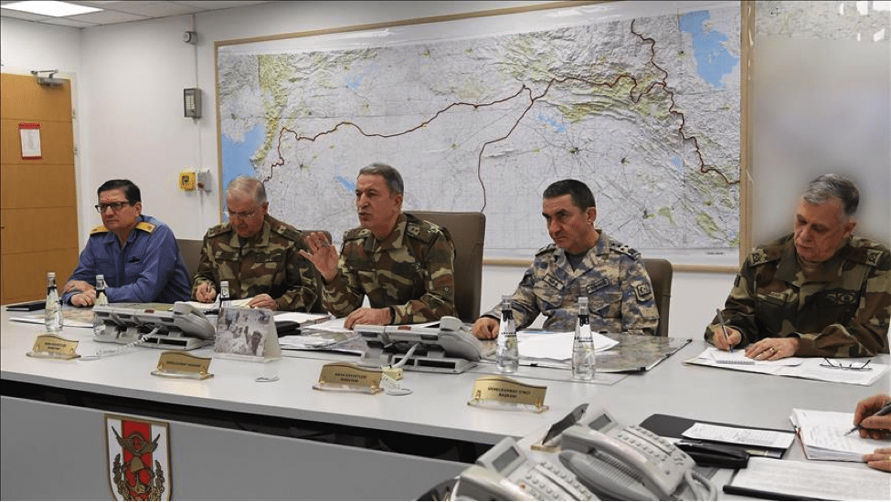 Image Commander of the Turkish Armed Forces, General Hulusi Akar gives briefing on Operation Olive Branch