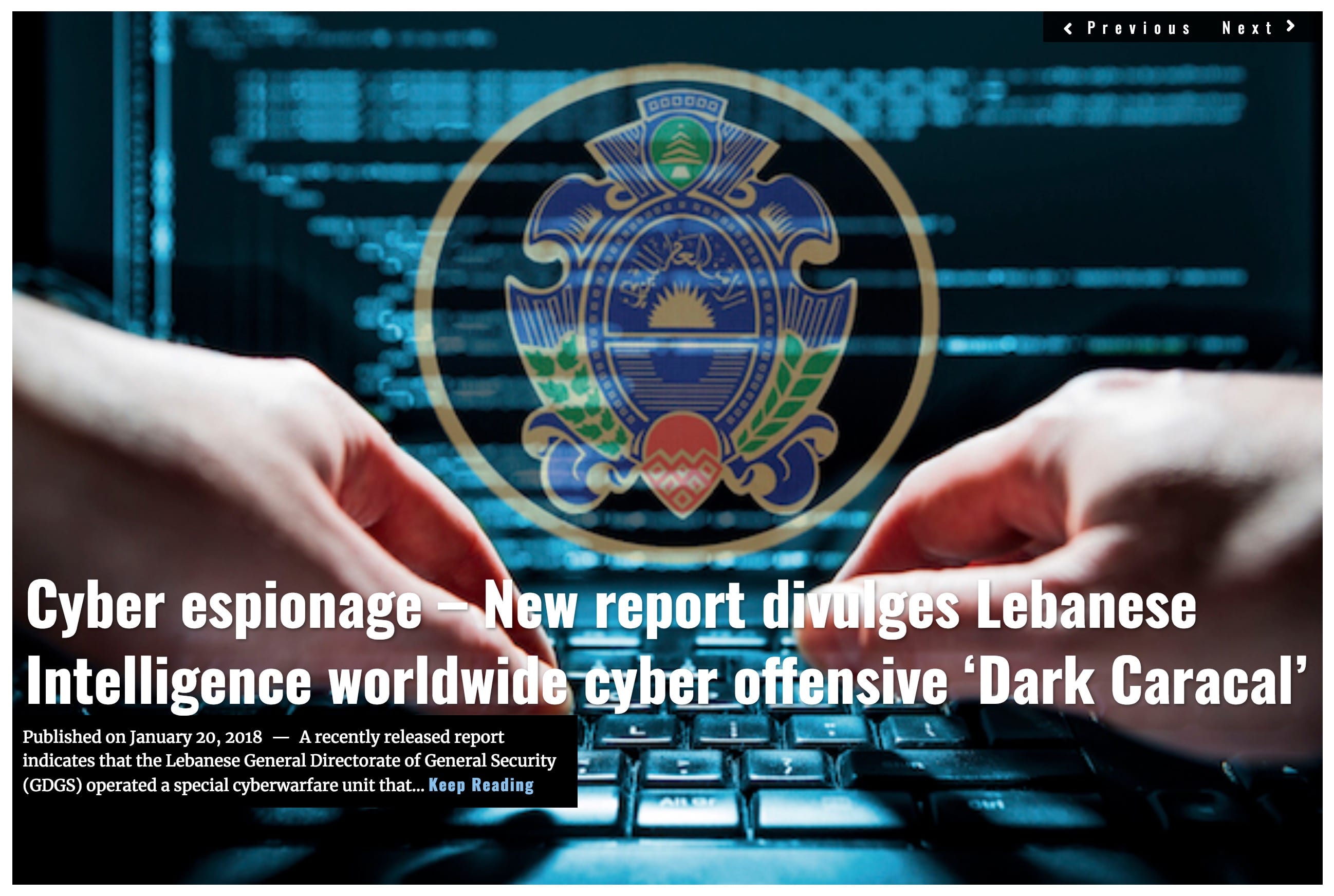 Image Lima Charlie News Headline Lebanon cyber espionage J.Sjoholm JAN 20