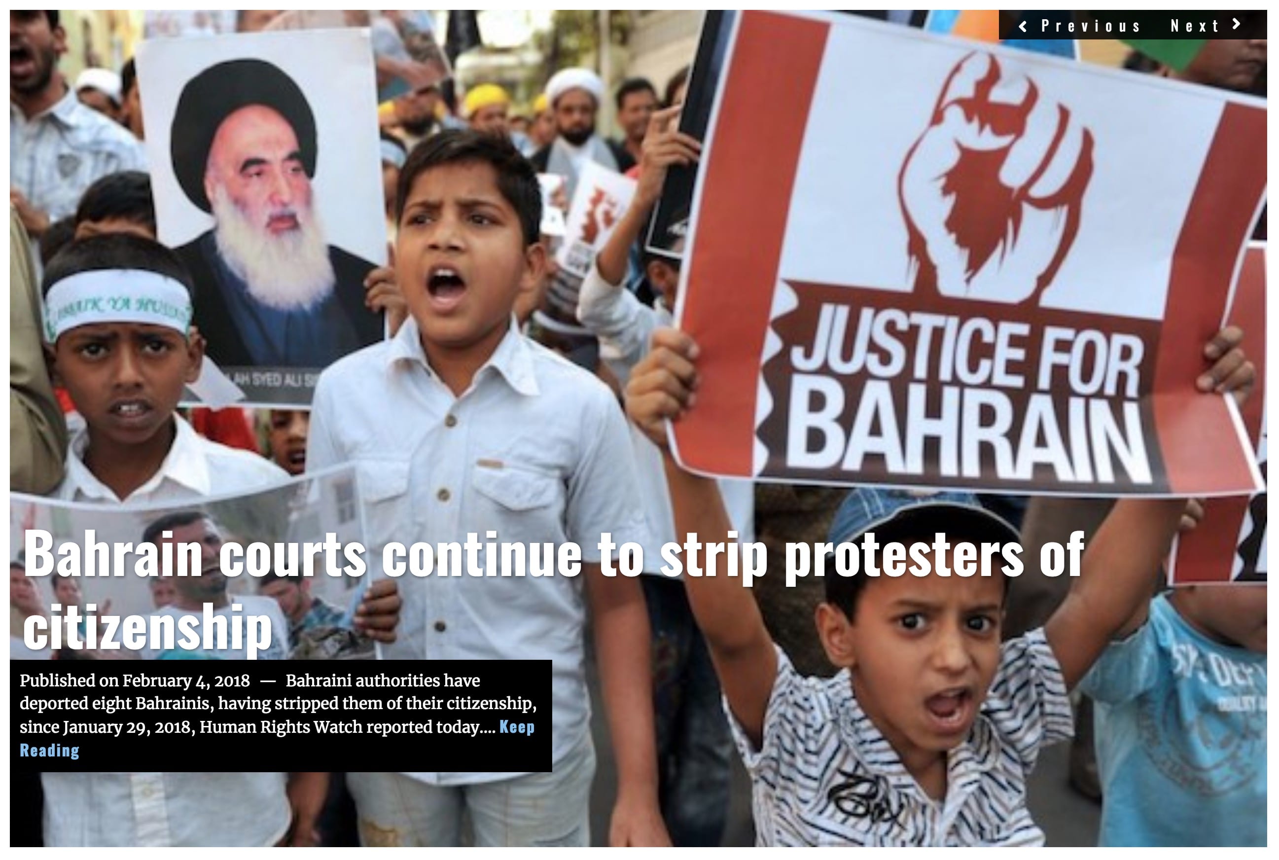 Image Lima Charlie News Headline Bahrain citizenship FEB 4 2018