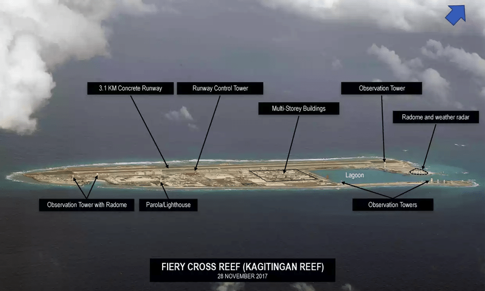 Image (Fiery Cross Reef. Photograph: Inquirer.net/Philippine Daily Inquirer)