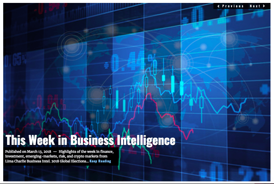 Image Lima Charlie News Headline Week in Business Intelligence MAR 17 2018