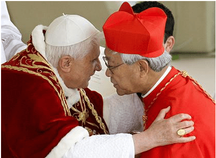 Image (Cardinal Joseph Zen Ze-kiun, the sixth Bishop of Hong Kong, encouraged previous Bishops to participate in meetings with Pope Benedict XVI at the time. | Source: AsiaNews)