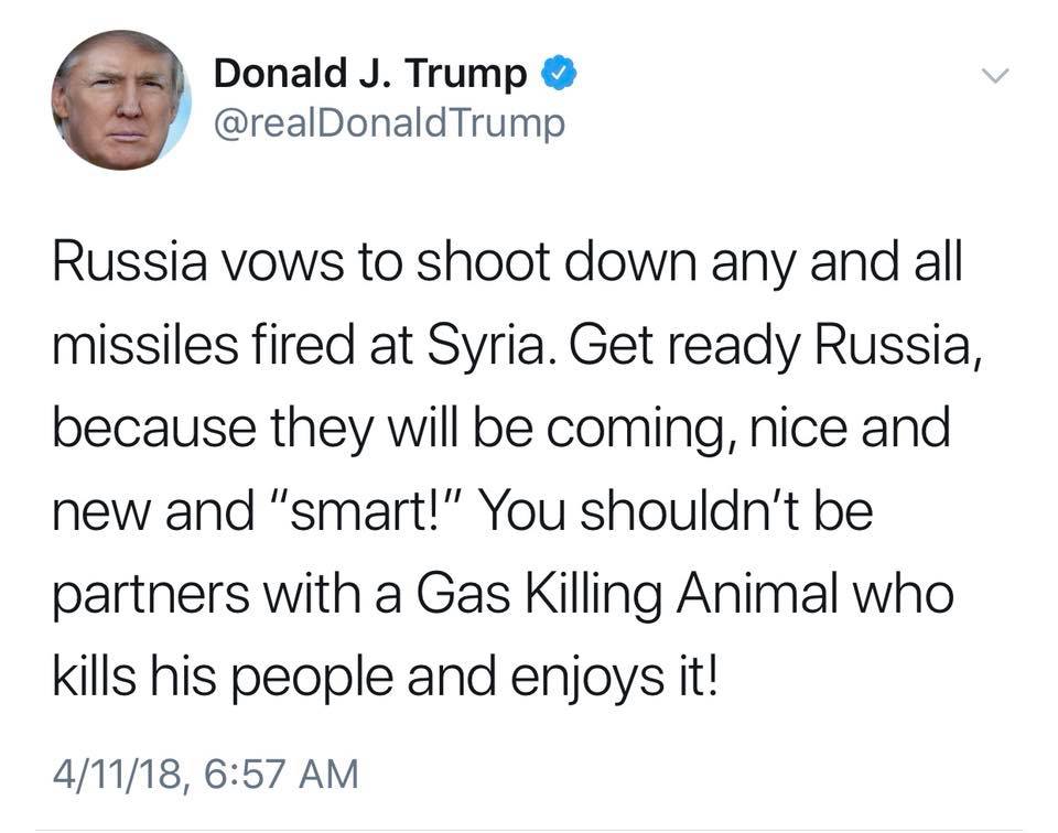 Image Trump tweet Russia Syria