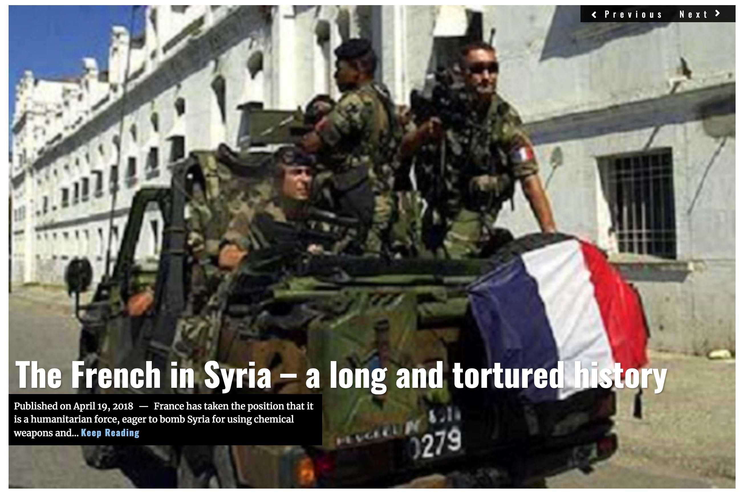 Image Lima Charlie News Headline French Syria Tortured History APR 19 2018