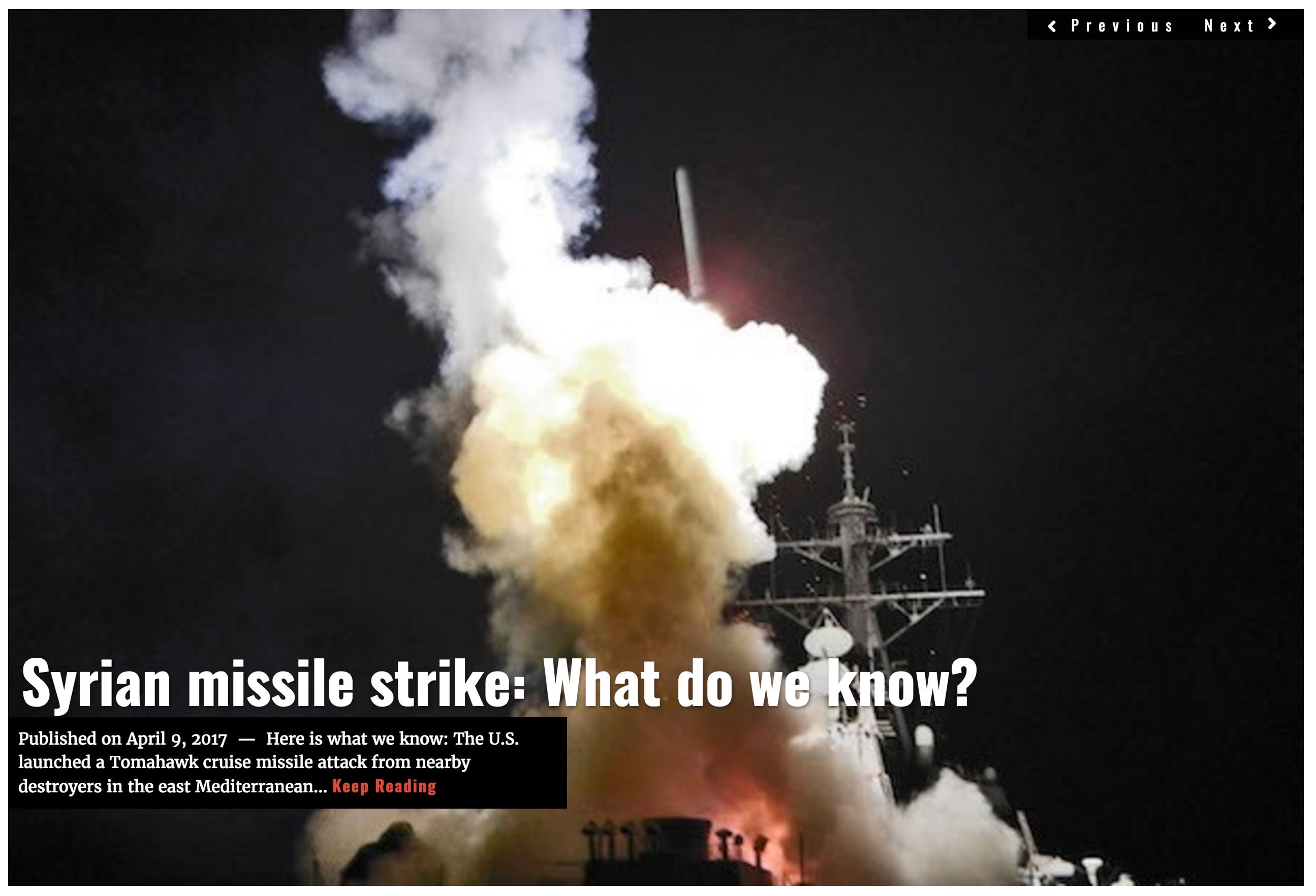 Image Lima Charlie News Headline Syrian Missile Strike APR 9 2017