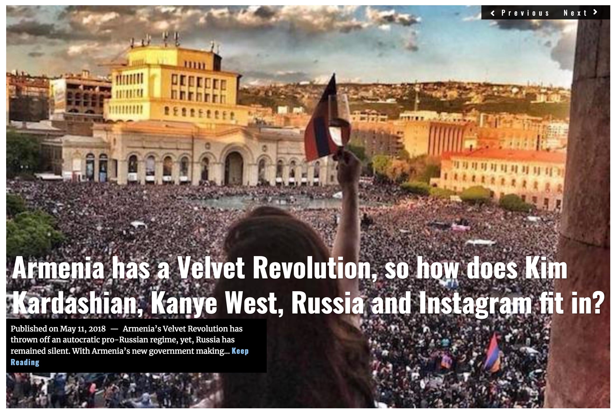 Image Lima Charlie News Headline Armenia Velvet Revolution MAY 11 2018