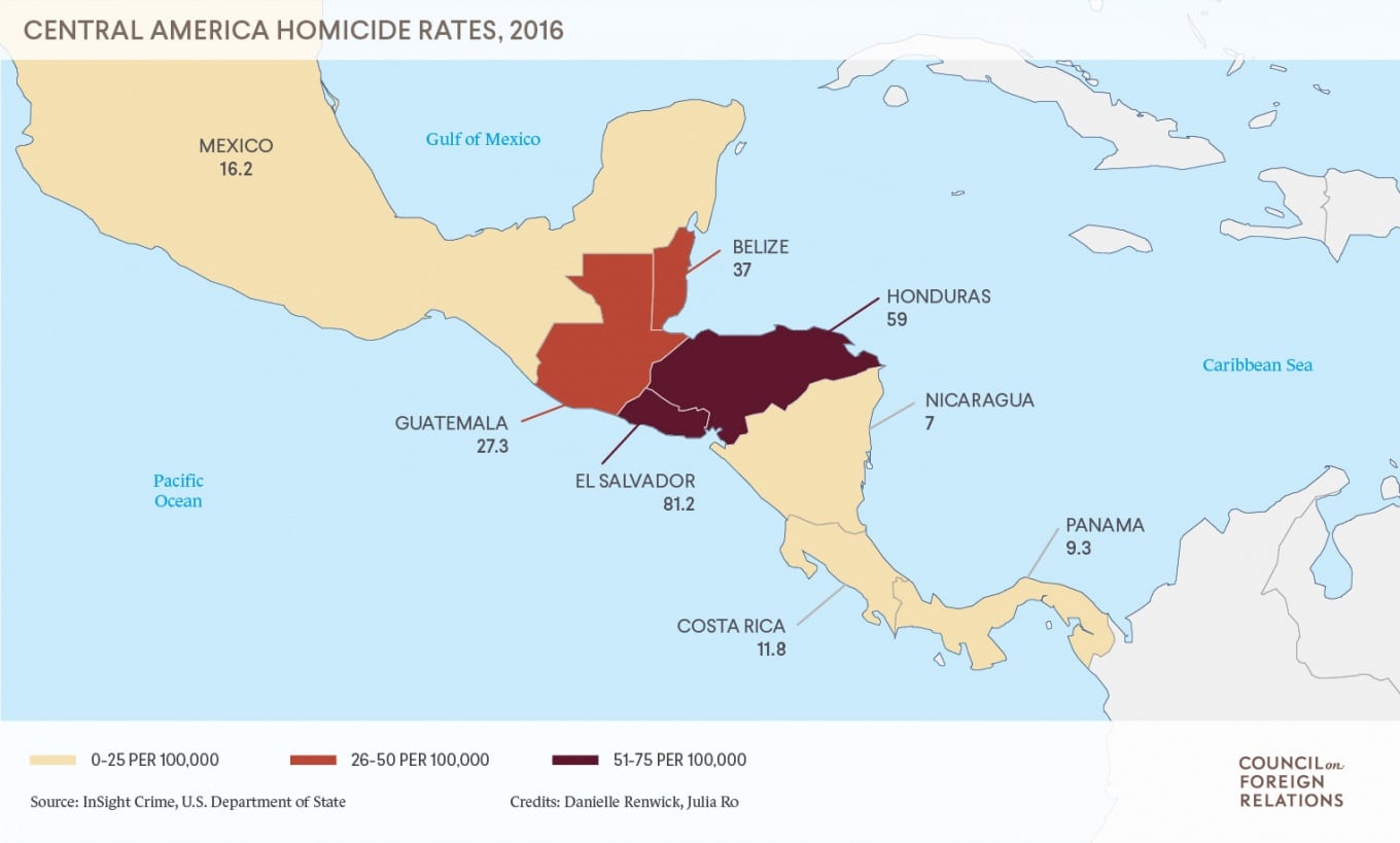 Image Central America homicide rates 2016