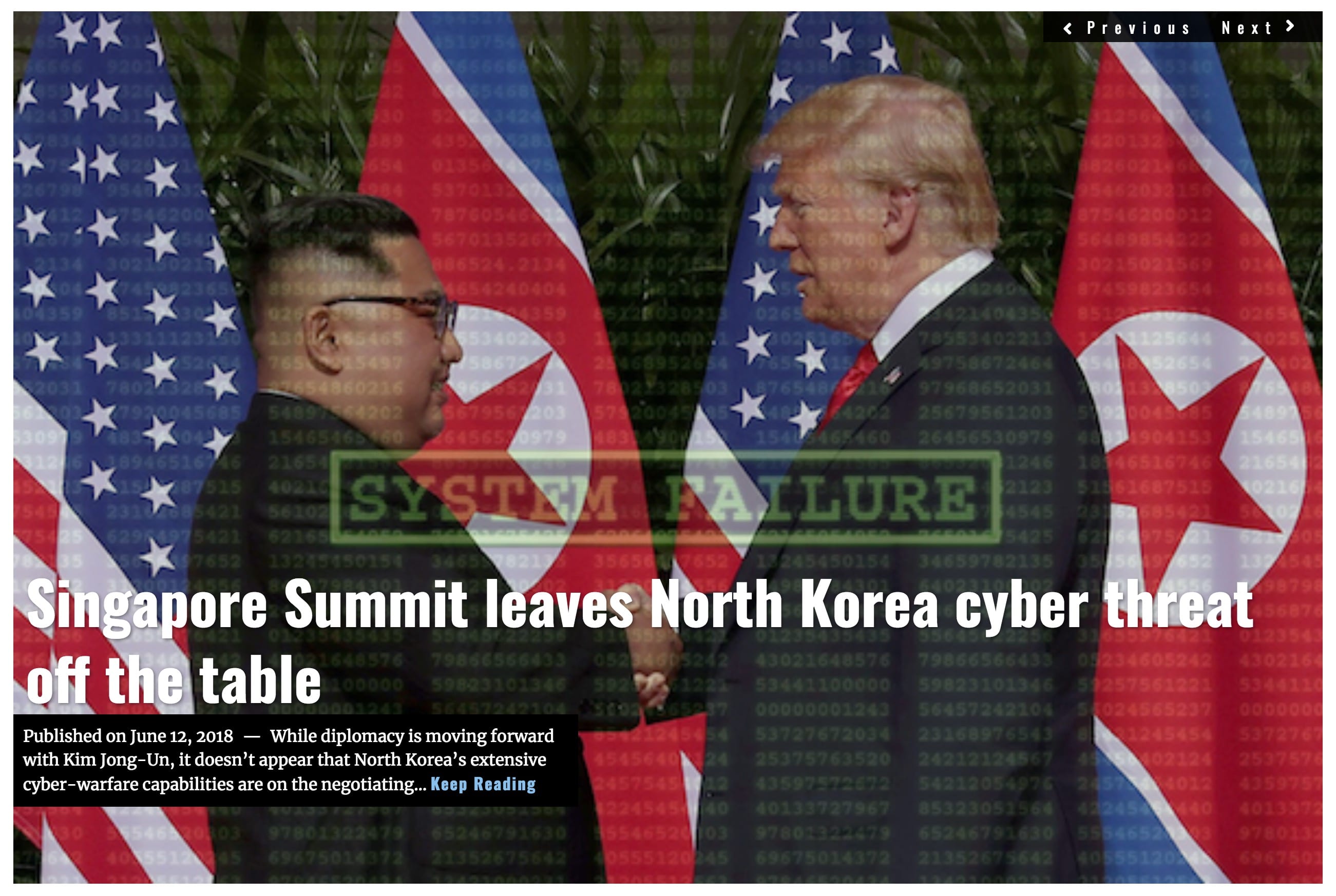 image Lima Charlie News Headline Singapore Summit Cyber JUN 12 2018