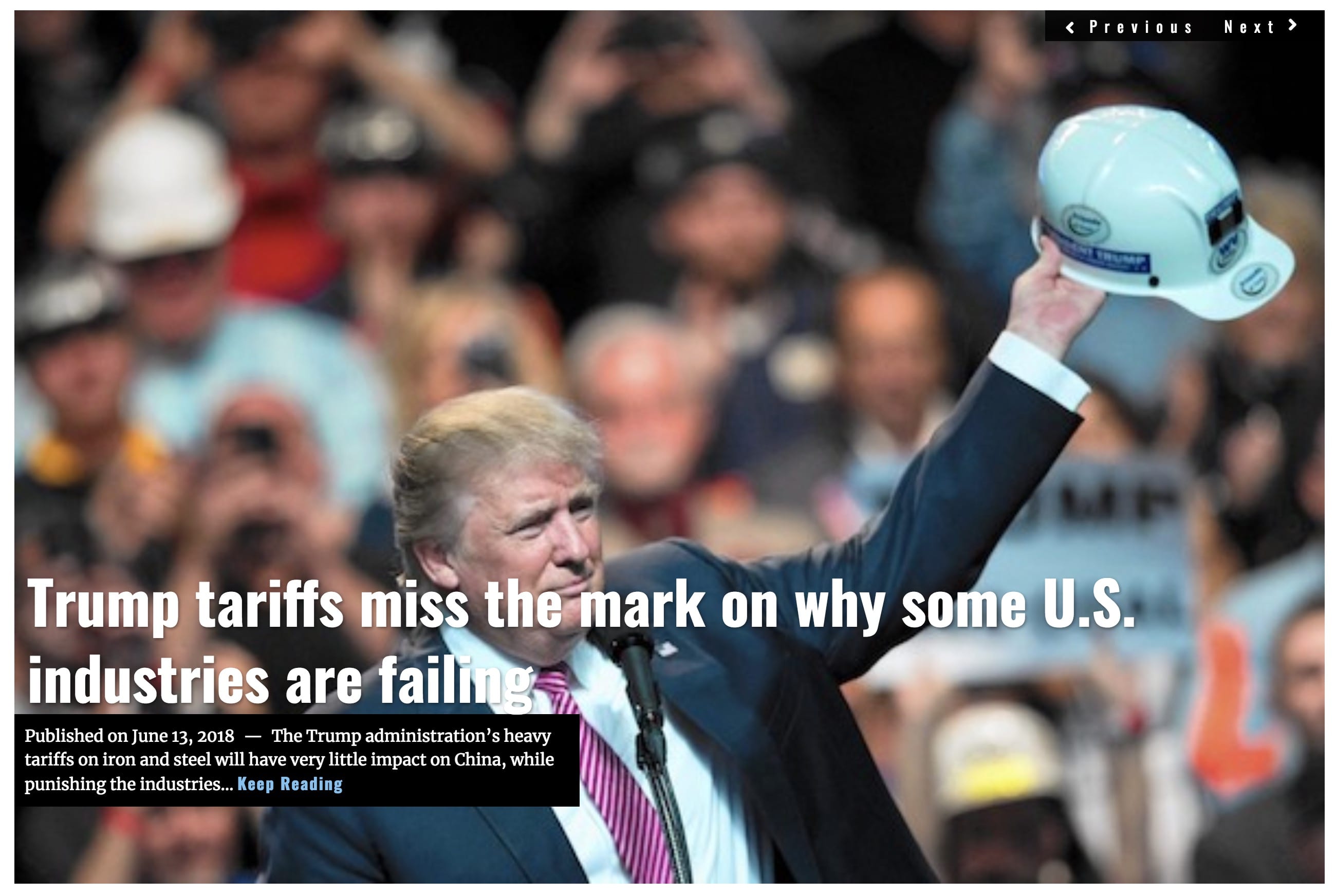 Image Lima Charlie News Headline Trump tariffs miss the mark JUN 13 2018