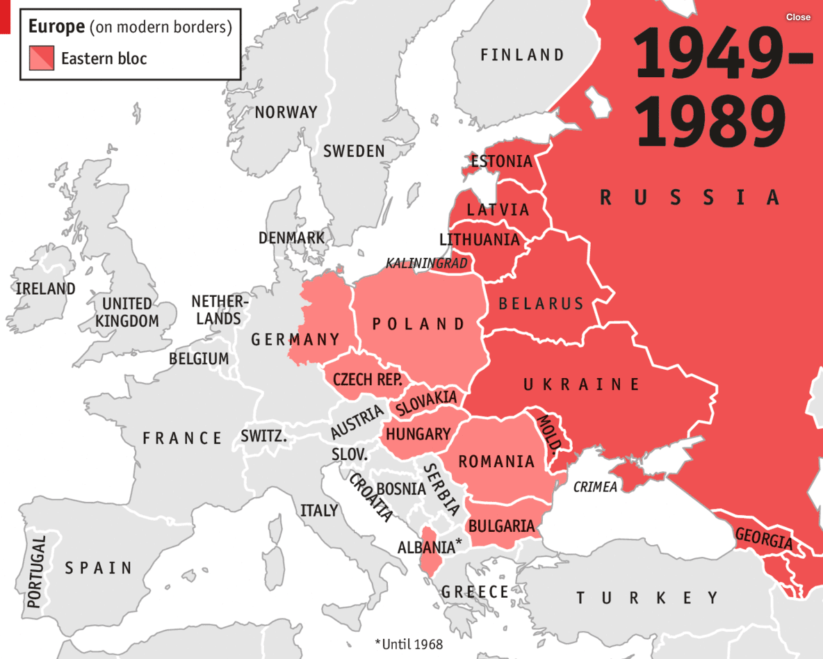 USSR Borders Map