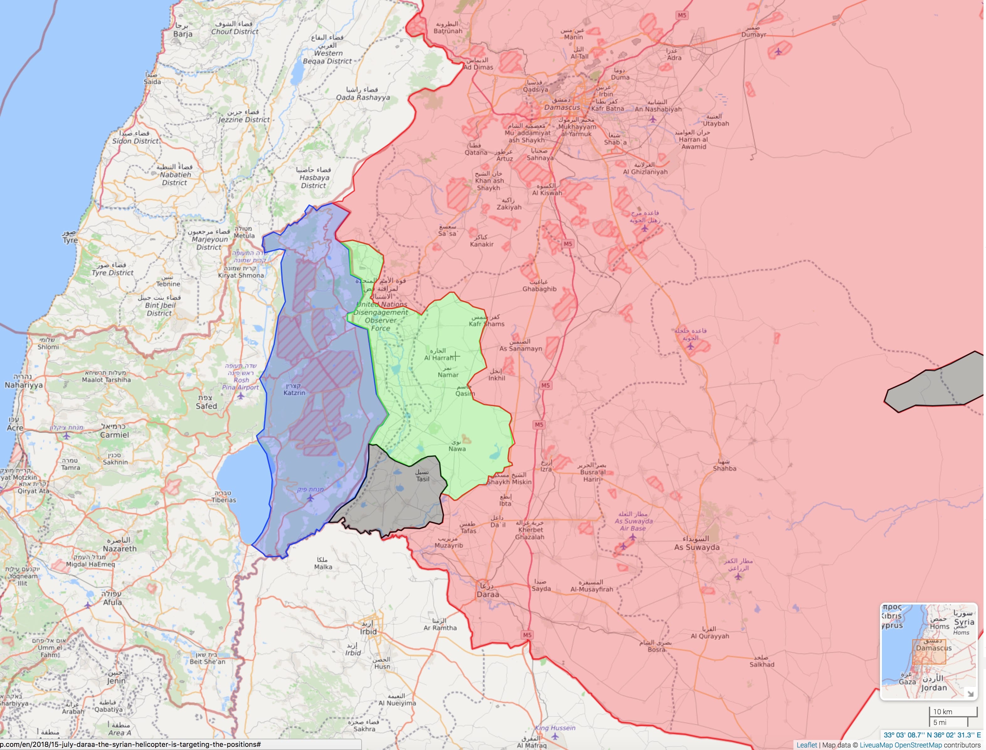 Image map [Daraa, Syria, via https://syria.liveuamap.com/]