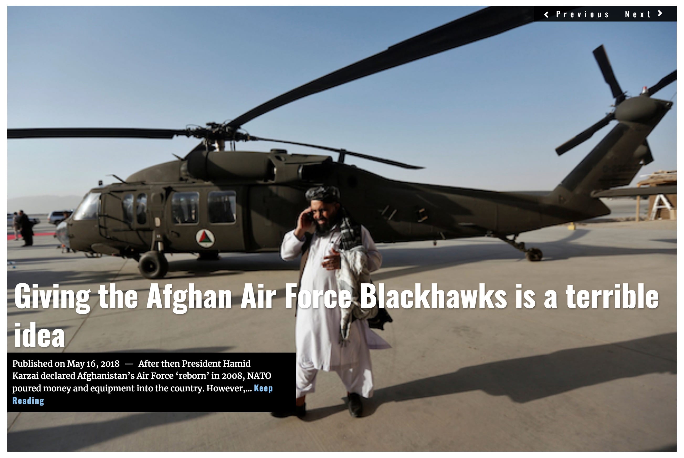 Image Lima Charlie News Headline Giving the Afghan Air Force Blackhawks is a terrible idea MAY 16 2018 (1)