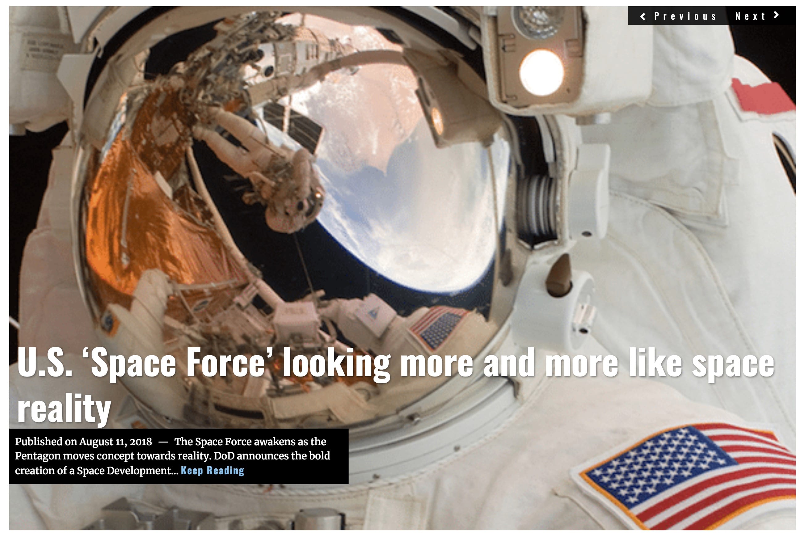 Image Lima Charlie News Headline Space Force M.Korzen AUG 10 2018