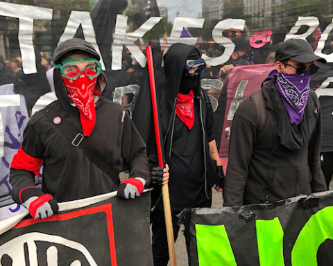 Image Unite the Right 2 - Heavy on the left, not so much right [Lima Charlie News][Photo: Anthony A. LoPresti]