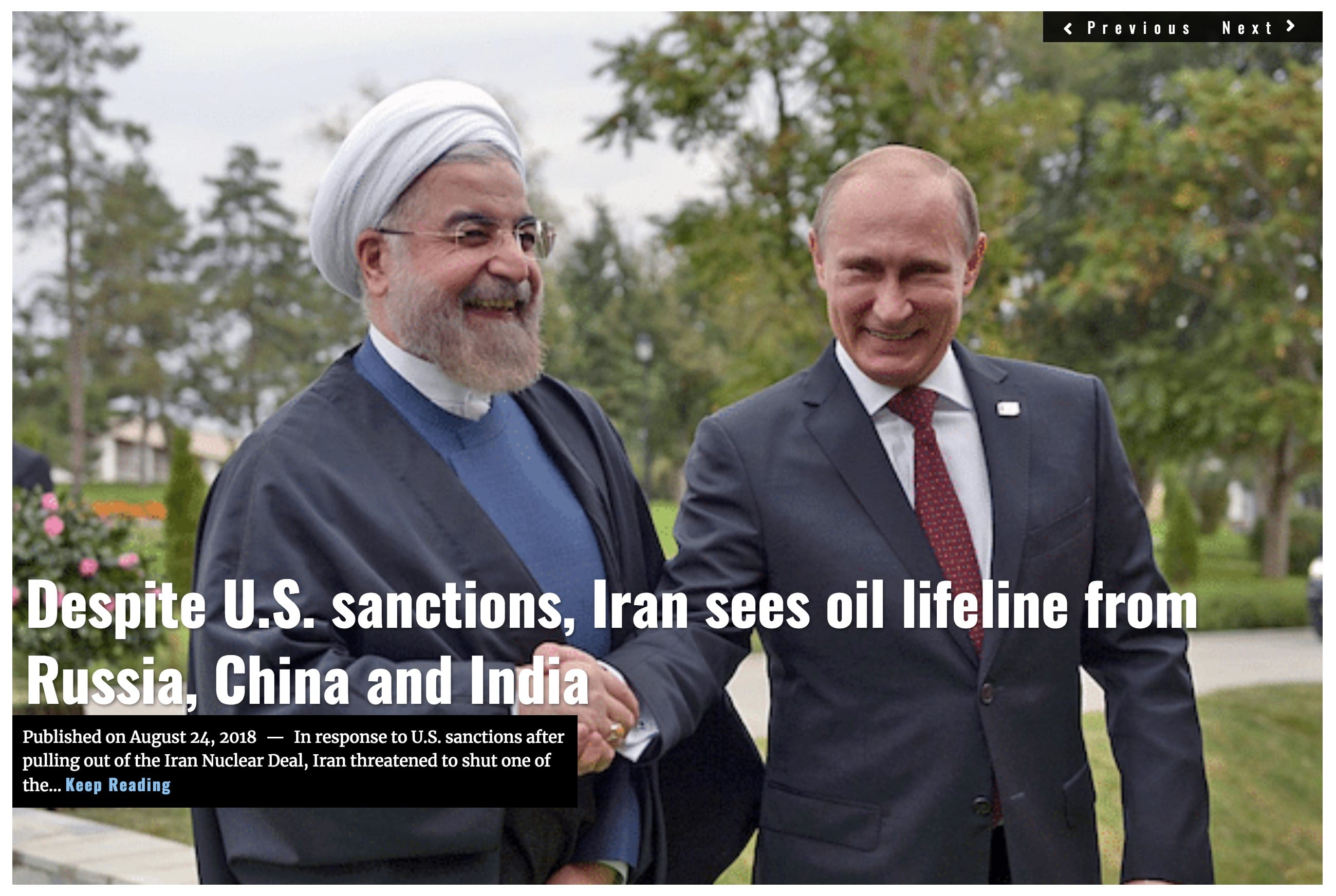 Image Lima Charlie News Headline Iran Oil Lifeline AUG 24 2018