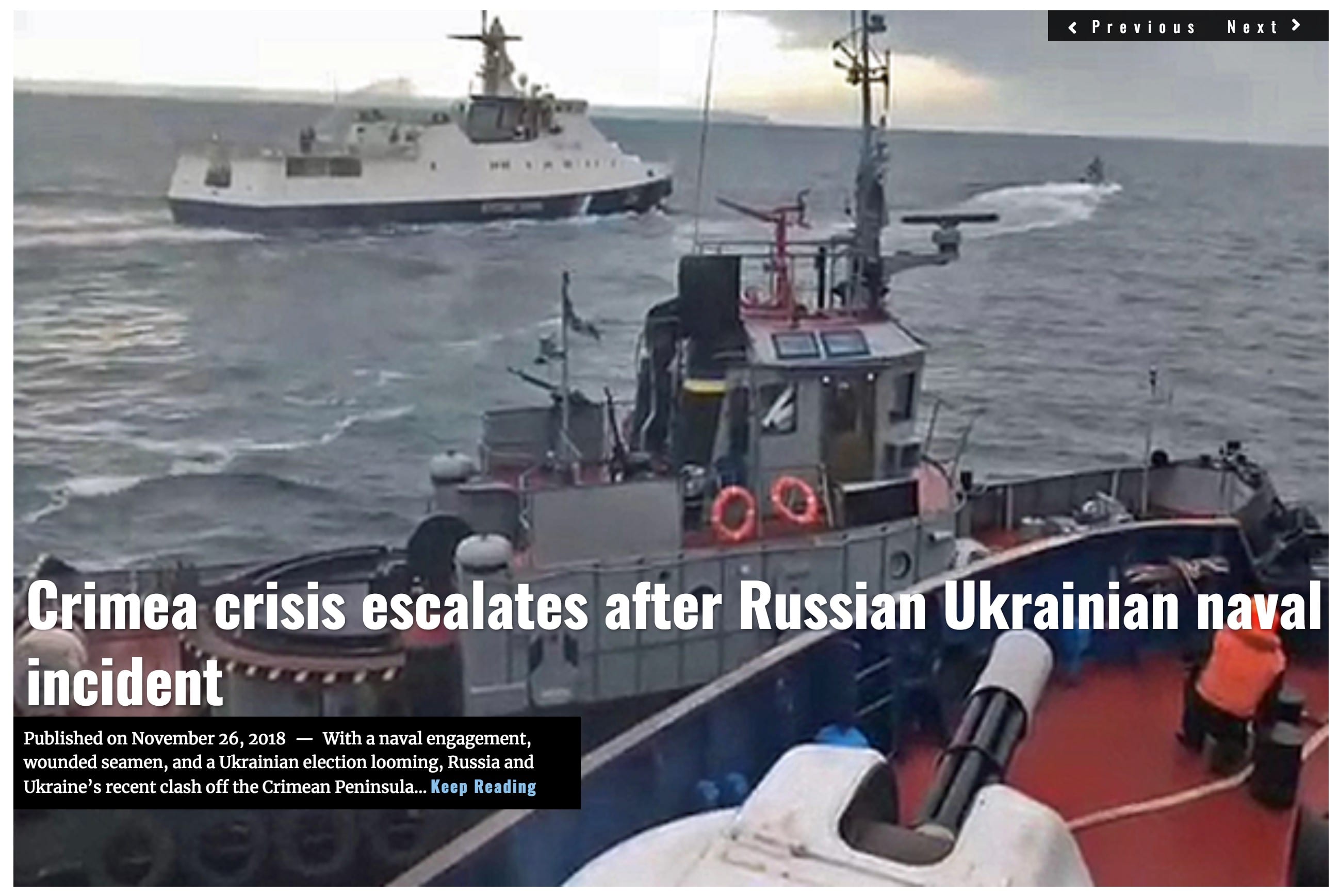 Image Lima Charlie News Headline Crimea Crisis Escalates NOV 26 2018