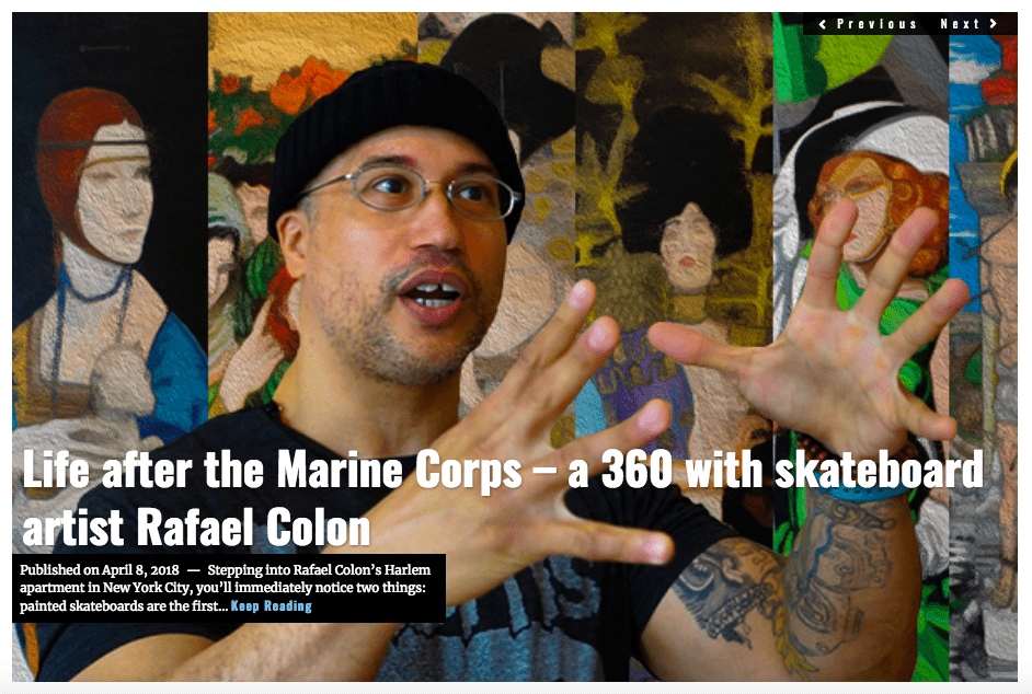 Image Lima Charlie News Headline Life after the Marine Corps skateboard artist Rafael Colon APR 8 2018