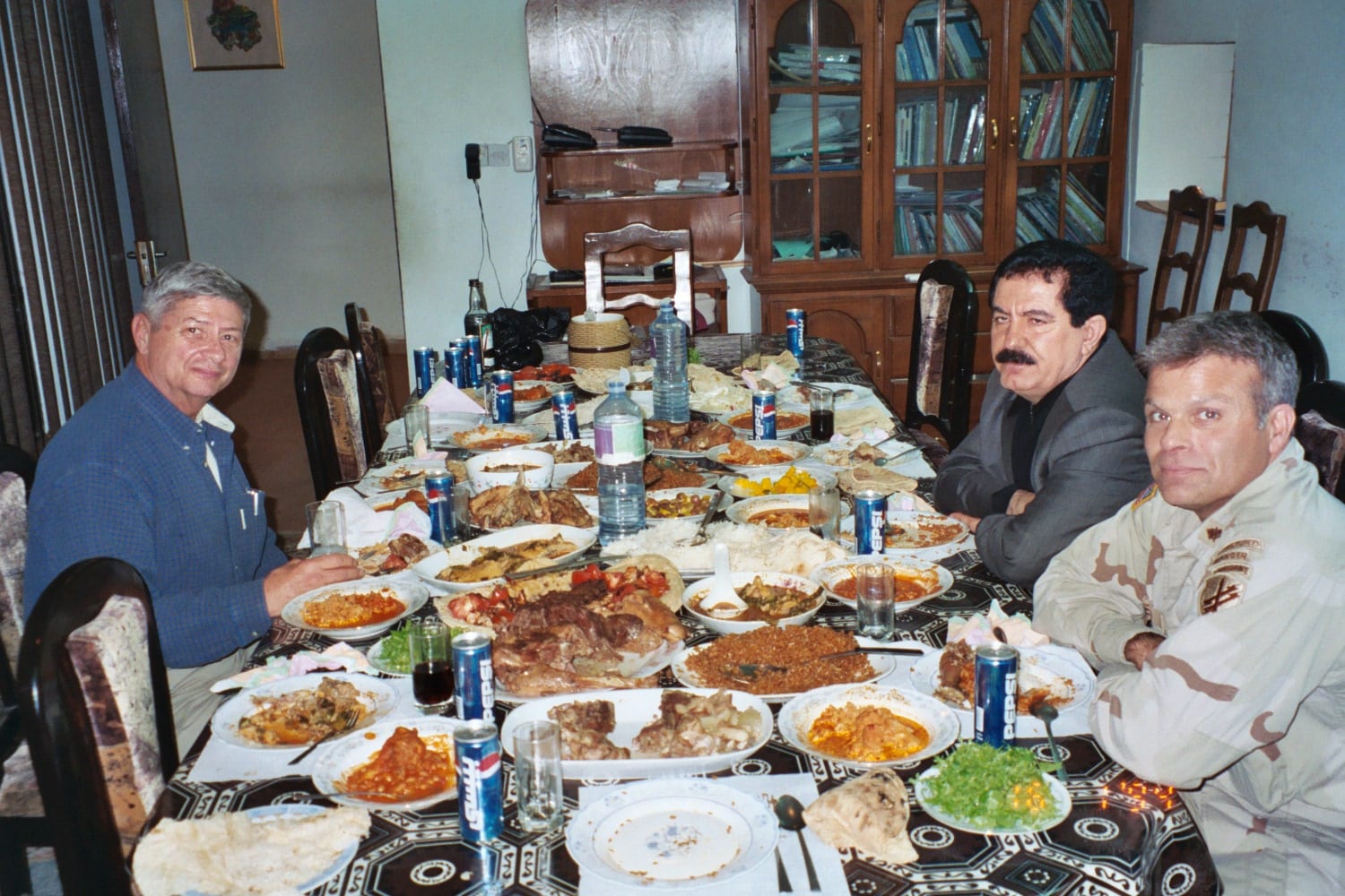 Image Lunch with a Kurd warlord. [Author Col. Norvelle DeAtkine (left)]