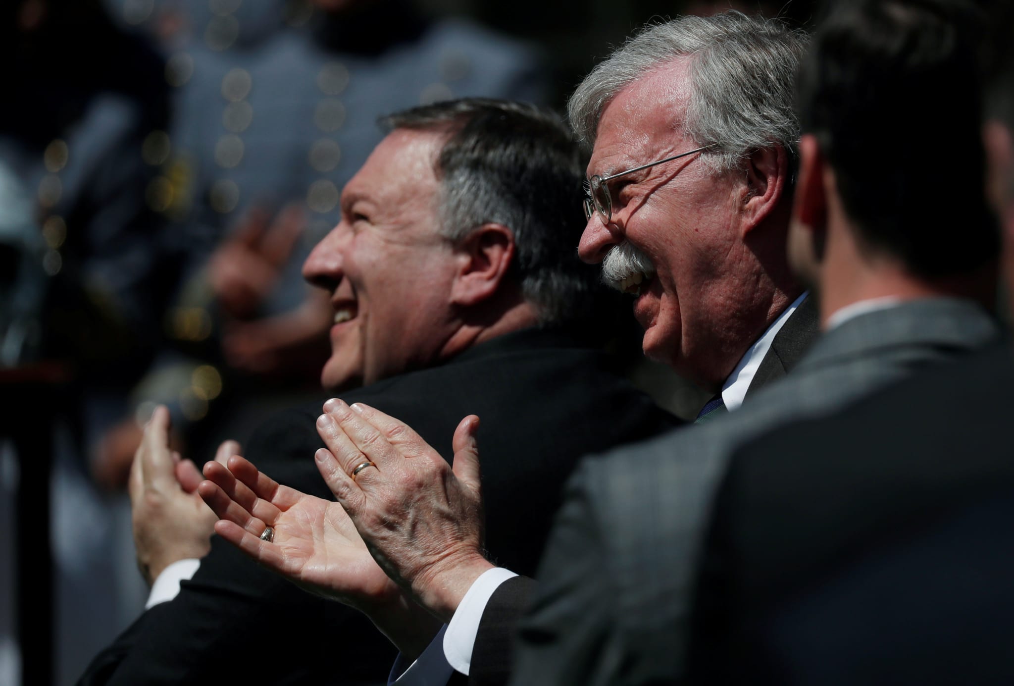 Image [U.S. Secretary of State Mike Pompeo and National Security Advisor John Bolton, Washington, May 1, 2018. REUTERS / Leah Millis]