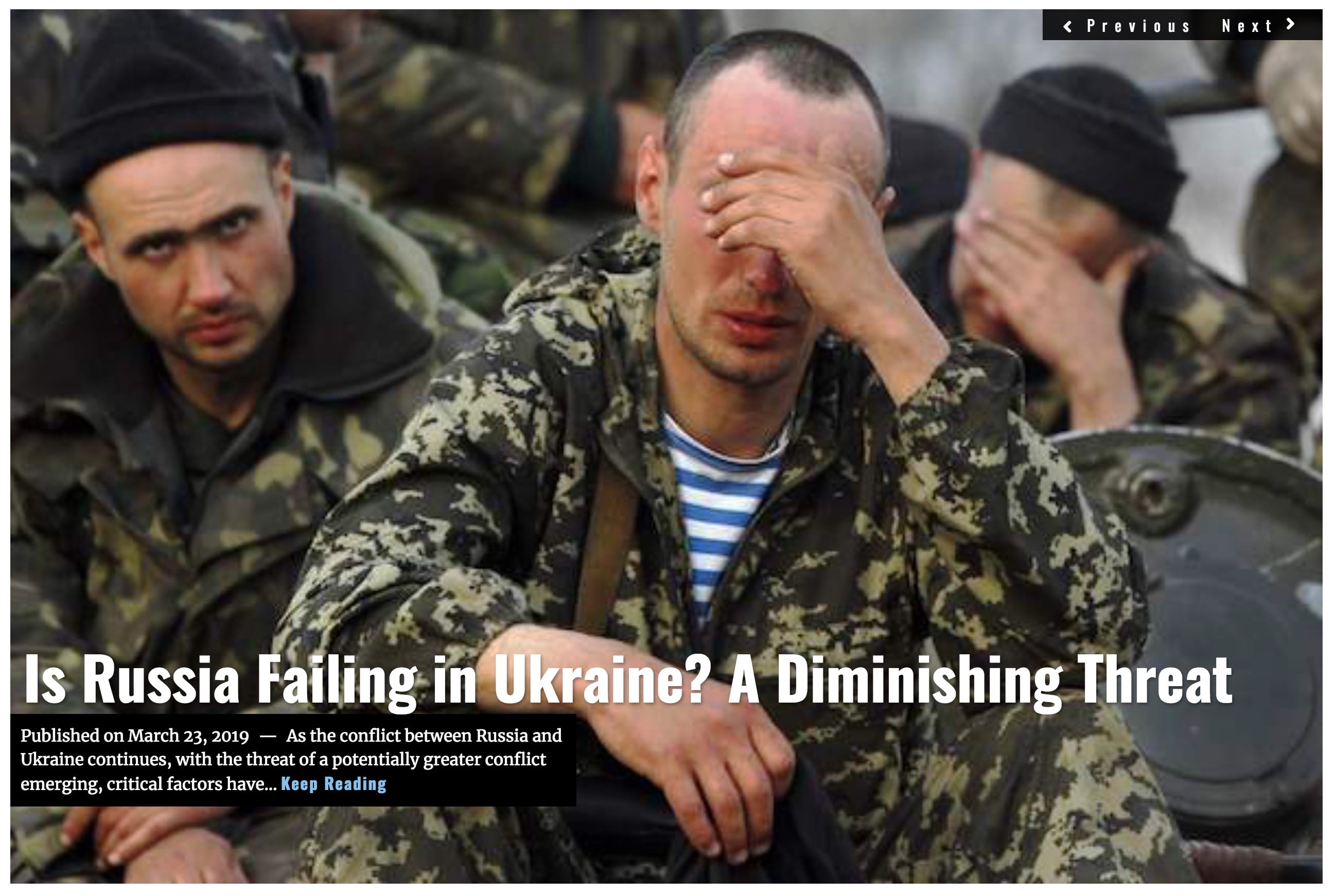 Image Lima Charlie News Headline Is Russia Failing In Ukraine - G.Busch MAR 23 2019